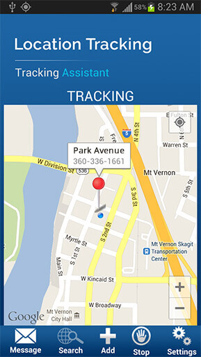 track your location with mobile application