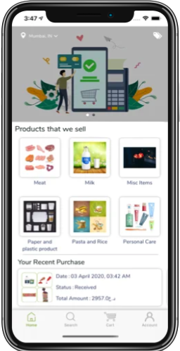 shopping mobile application created by Algoworks