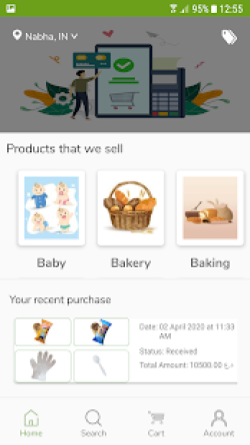 Mobile app for shopping
